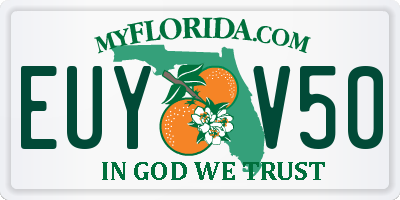 FL license plate EUYV50