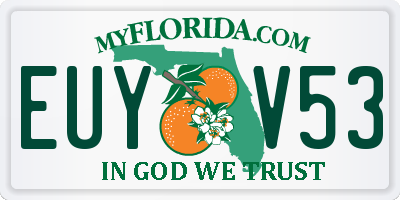 FL license plate EUYV53