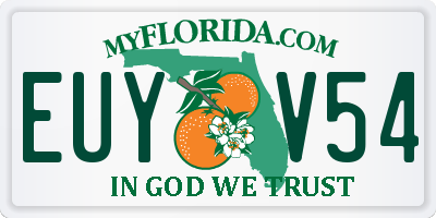 FL license plate EUYV54