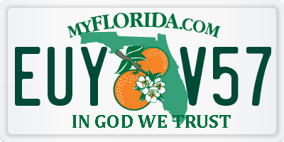 FL license plate EUYV57