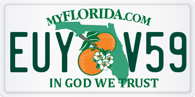 FL license plate EUYV59