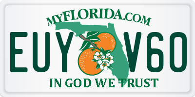 FL license plate EUYV60