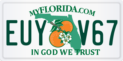 FL license plate EUYV67
