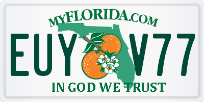 FL license plate EUYV77