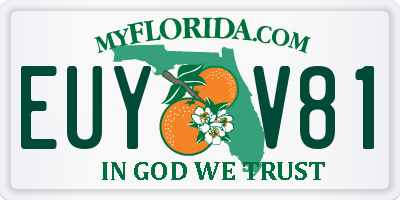 FL license plate EUYV81