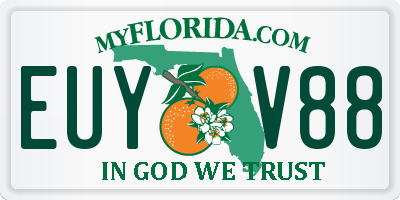 FL license plate EUYV88