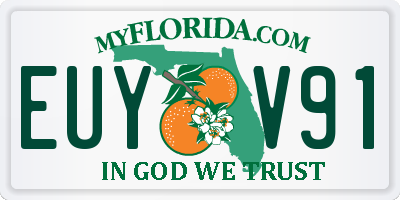 FL license plate EUYV91
