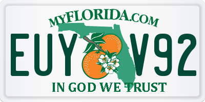 FL license plate EUYV92