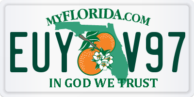 FL license plate EUYV97