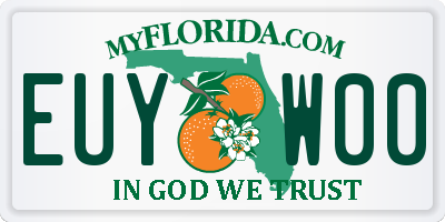 FL license plate EUYW00