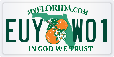 FL license plate EUYW01
