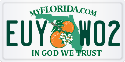 FL license plate EUYW02