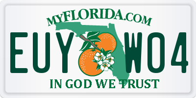 FL license plate EUYW04