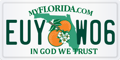 FL license plate EUYW06