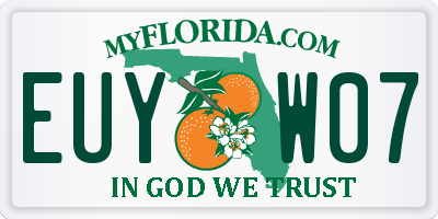 FL license plate EUYW07
