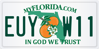 FL license plate EUYW11