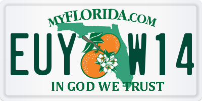 FL license plate EUYW14