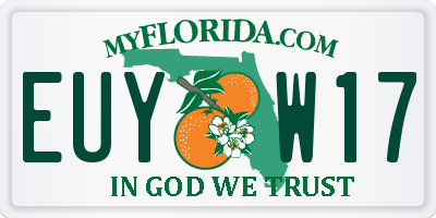 FL license plate EUYW17
