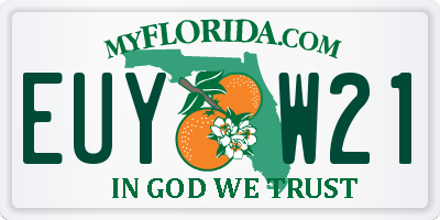 FL license plate EUYW21