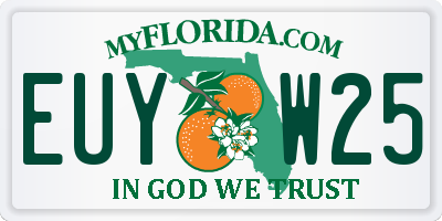 FL license plate EUYW25