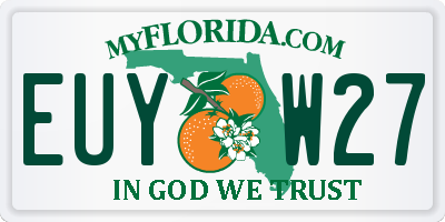 FL license plate EUYW27