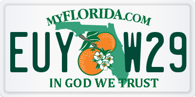 FL license plate EUYW29