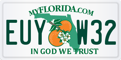 FL license plate EUYW32