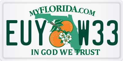 FL license plate EUYW33