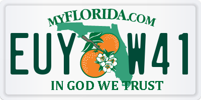 FL license plate EUYW41