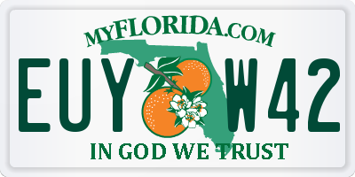 FL license plate EUYW42