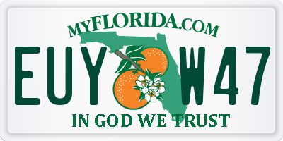 FL license plate EUYW47