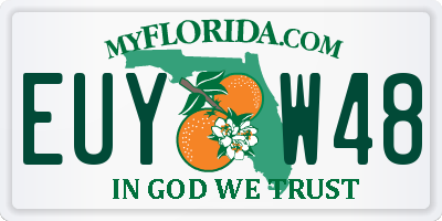 FL license plate EUYW48