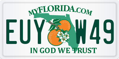 FL license plate EUYW49