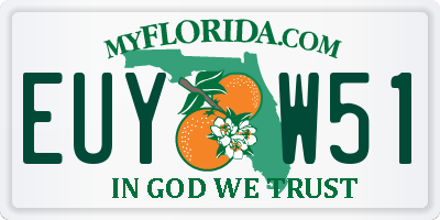 FL license plate EUYW51