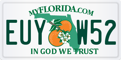 FL license plate EUYW52