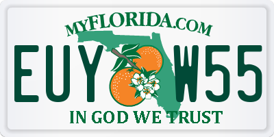 FL license plate EUYW55