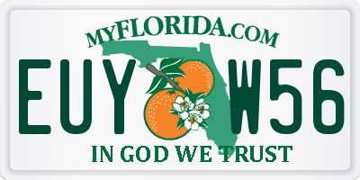 FL license plate EUYW56