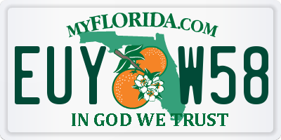 FL license plate EUYW58