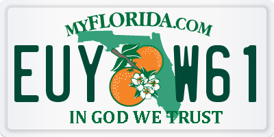 FL license plate EUYW61