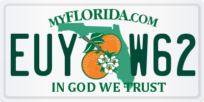 FL license plate EUYW62