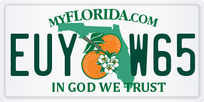 FL license plate EUYW65