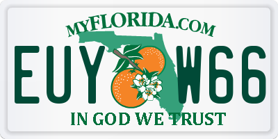 FL license plate EUYW66