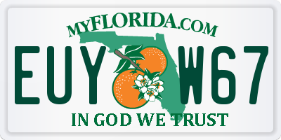 FL license plate EUYW67
