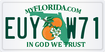 FL license plate EUYW71