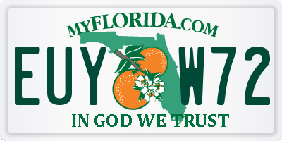 FL license plate EUYW72