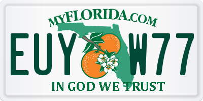 FL license plate EUYW77
