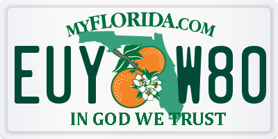 FL license plate EUYW80