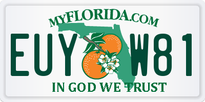 FL license plate EUYW81