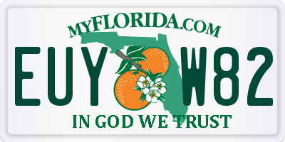 FL license plate EUYW82