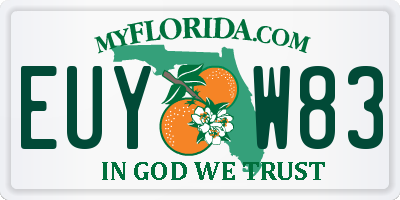 FL license plate EUYW83